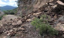 Davutlar Manastır yolu heyelan nedeniyle kapandı