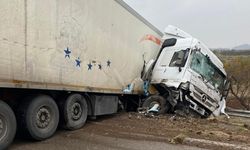 Otoyolda kontrolden çıkan tır kaza yaptı: 1 kişi yaralandı