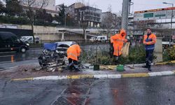 Şişli’de kaza sonrası araçta yangın çıktı: 2 yaralı