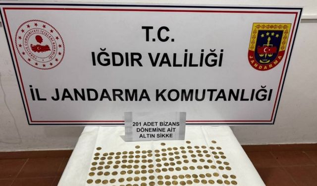 Iğdır’da 201 altın sikke ele geçirildi