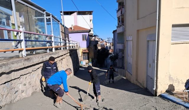 Babadağ Belediyesi Gazi Mahallesinde betonlama çalışmaları tamamlandı