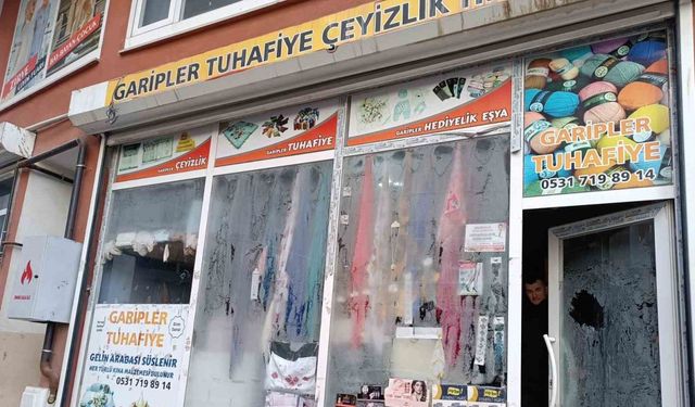 Diyadin’de iş yerlerinin camları buz tuttu