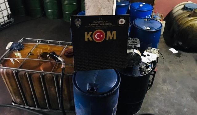 Düzce’de bin 230 litre kaçak akaryakıt ele geçirildi