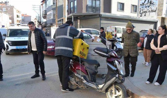 Motosiklet ile otomobil çarpıştı: 1 yaralı