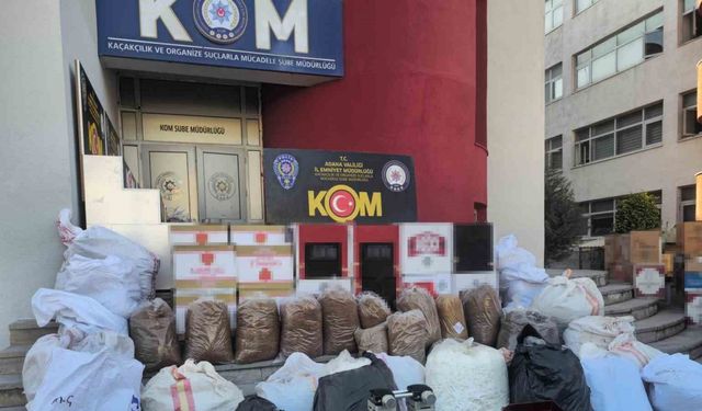 Adana’da 653 kilogram kaçak tütün ele geçirildi: 4 gözaltı