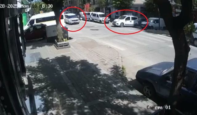 Ana yola dikkatsiz çıkan araç kazaya sebep oldu