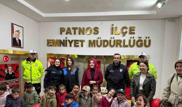 Anaokulu Öğrencileri İlçe Emniyet Müdürlüğünü ziyaret etti