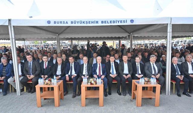Bursa Büyükşehir’den çiftçiye büyük destek: Üreticiler sulama borularına kavuştu