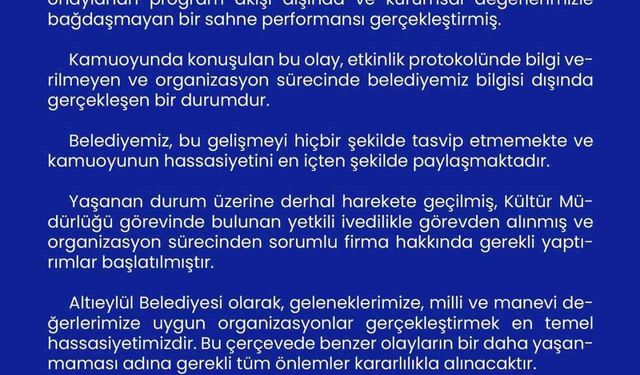 Direk danslı 23 Nisan gösterisi soruşturmalık oldu
