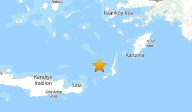Ege Denizi’nde 4.4 şiddetinde deprem