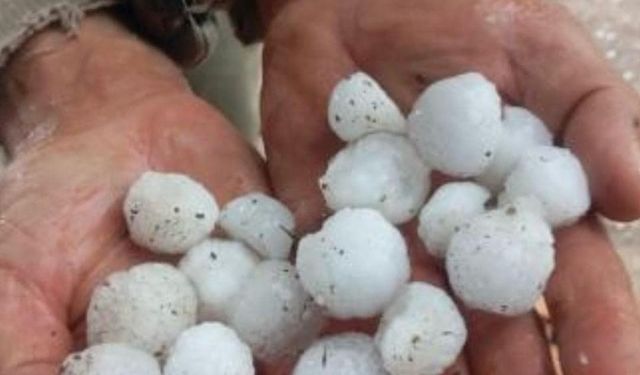 Elazığ’da misket büyüklüğünde dolu yağdı