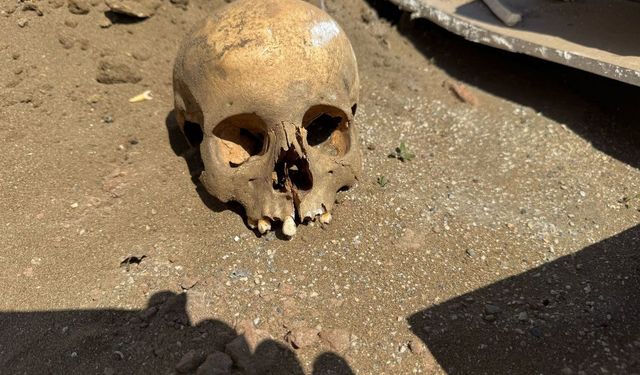 İnşaat işçilerinin bulduğu kafatası ekipleri harekete geçirdi