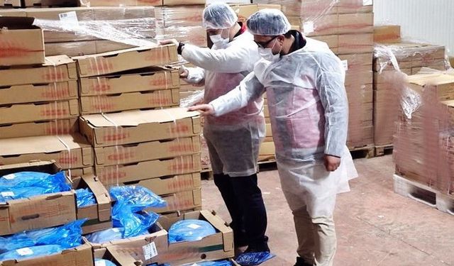 Kanatlı eti parçalama tesisinde denetim yapıldı