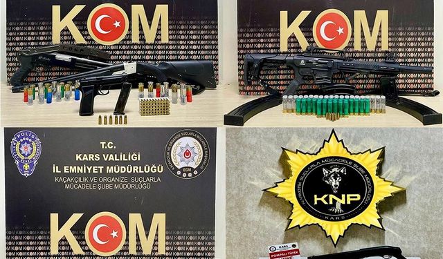 Susuz’da silah ve mühimmat ele geçirildi
