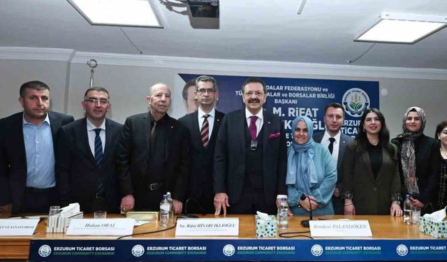 TOBB Başkanı Hisarcıklıoğlu’ndan Erzurum Ticaret Borsası’na ziyaret