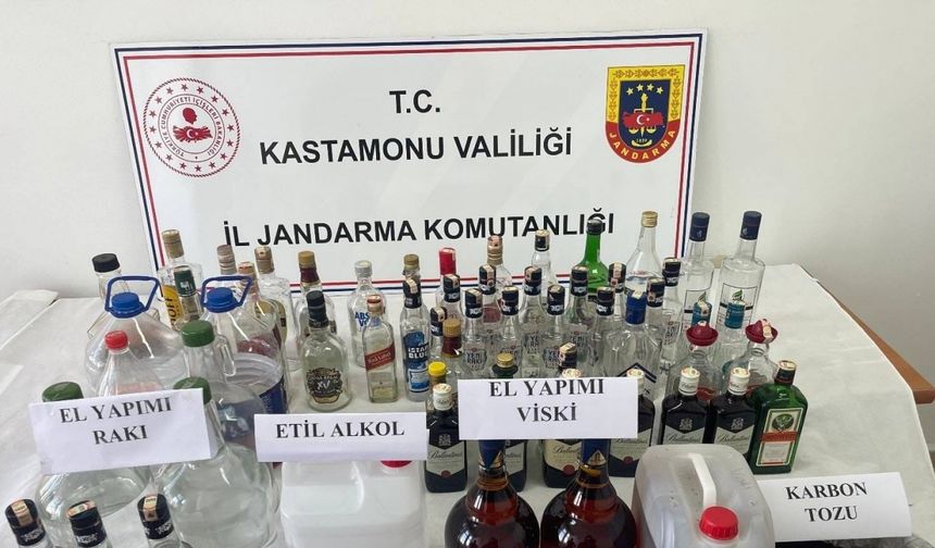 Kastamonu’da sahte içki operasyonu: 2 gözaltı