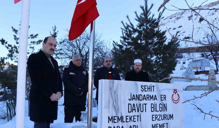 Şehit Davut Bilgin’in mezarını ziyaret ettiler