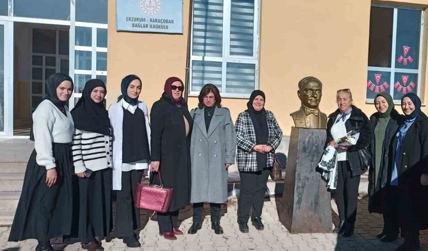 Türk Anneler Derneği’nden Karaçoban’da öğrenci ve annelerine kış desteği