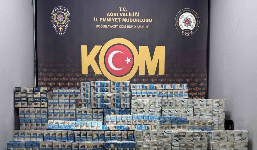Ağrı’da 7 bin 950 paket kaçak sigara ele geçirildi