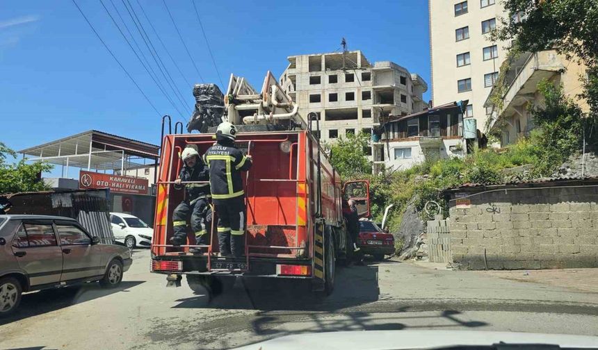 Aspiratörden çıkan yangın paniğe neden oldu