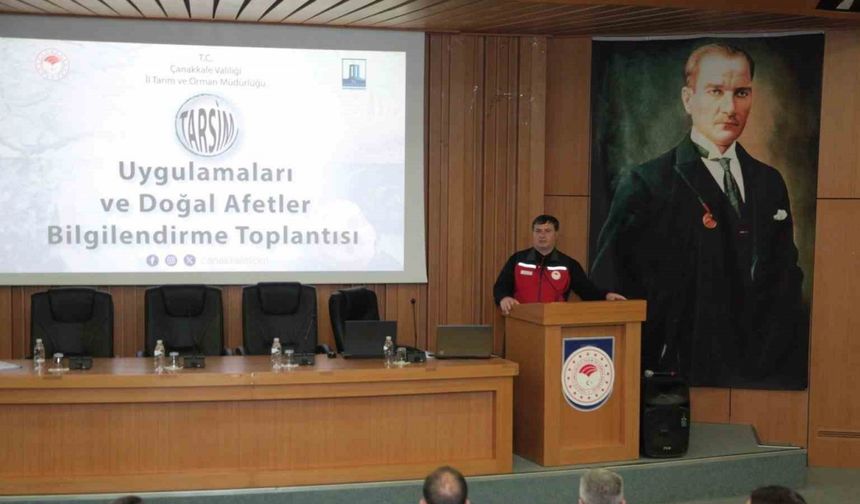 Çanakkale’de doğal afetlere karşı tarım sigortaları bilinçlendirme toplantısı düzenlendi