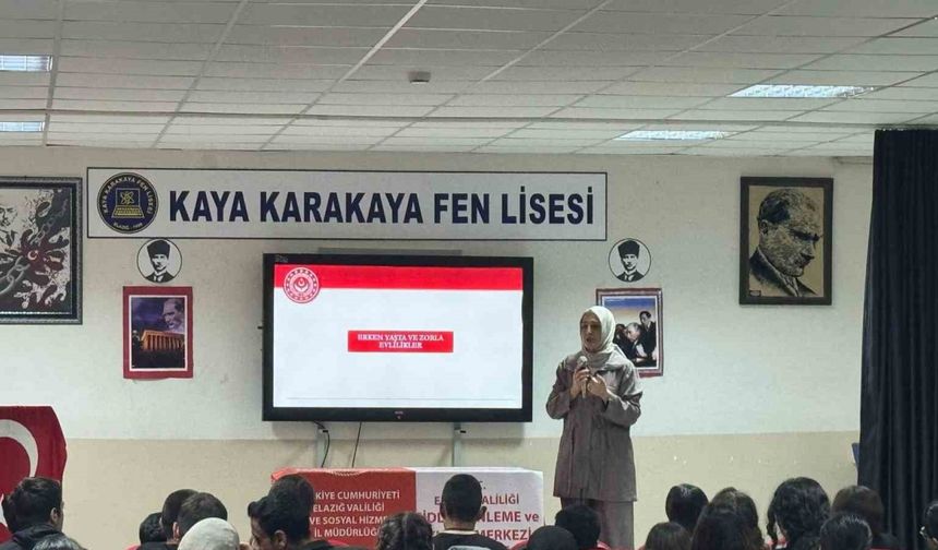 Elazığ’da öğrencilere, kadına yönelik şiddetle  mücadele eğitimi