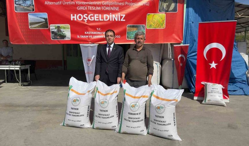 Kastamonu’da çeltik üreticilerine 52 ton tohum dağıtıldı