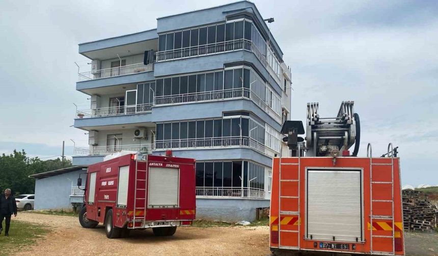 Serik’te apartman dairesinde çıkan yangın korkuttu